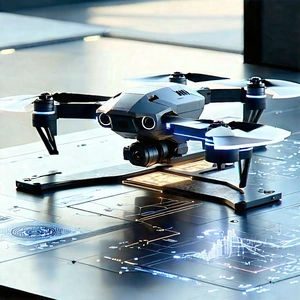 Drone With Data Visualization With Small Drone,