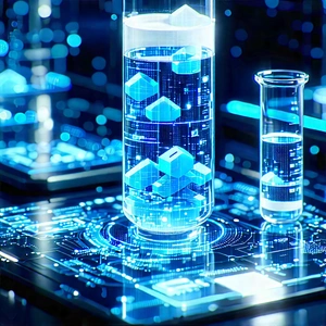Financial Technology In Modern Laboratory With Image, There