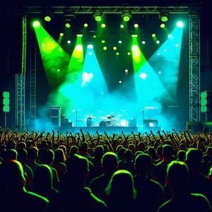 Urban Flat Design: Urban outdoor concert scene
