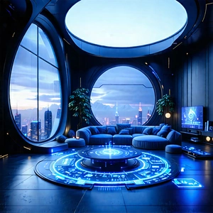 Tech Octane Render: Futuristic Smart Home With Futuristic Living