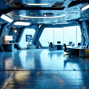 Futuristic Tech Startup Office With Image, There