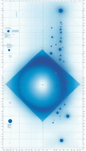A Blue Circle Is The Center Of Attention In This Image