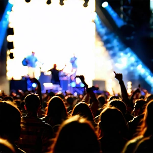 Urban Macro Photography: Urban outdoor concert scene