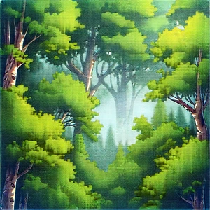 Nature Pencil Sketch: Aerial view of (forest:1.3) canopy