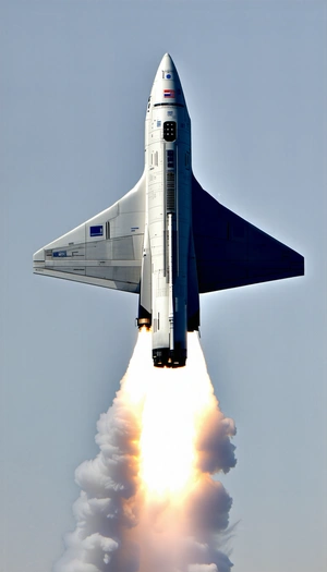 A Large White Jetliner Flying Through The Sky