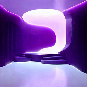 (futuristic:1.21) Tech Startup Office With Purple Room