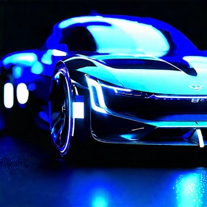 Innovative Electric Vehicle Design With Blue Sports