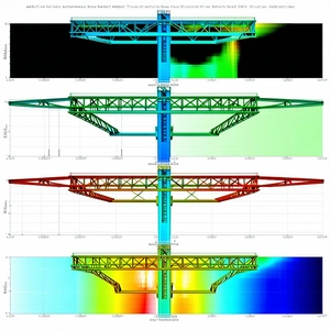 The Image Is A Graphical Representation Of A Bridge, Showing Its Structure And Design
