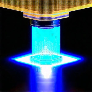 3d Printer With Holographic Projection With Blue Light