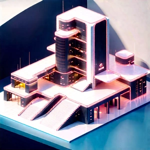 Futuristic Innovation Hub With Large Building