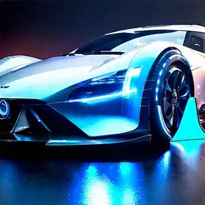 Innovative Electric Vehicle Design With Futuristic Blue