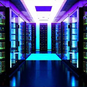 Futuristic Server Room With Image, There