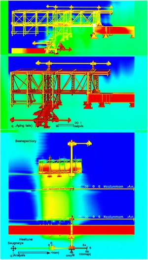 The Image Is A 3d Model Of A Bridge, With A Focus On The Cables And The Structure