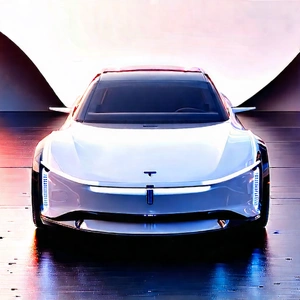 Innovative Electric Vehicle Design With White Sleek