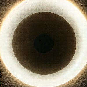 Abstract Black And White Photography: Concentric circles with luminous edges
