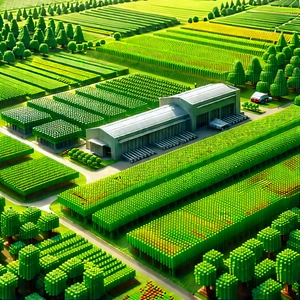 Agricultural Technology In Research Center With Computer-generated (cgi)