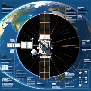 A Large Space Station Is Shown In A Diagram, With A Large Circle Representing The Space Station