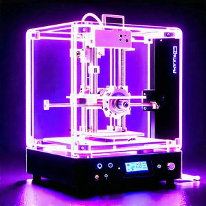 3d Printer With Neon Accents With Large, Purple,