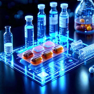Healthcare Technology In Modern Laboratory With Table Variety