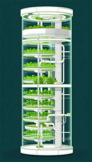 A Large, Multi-level Greenhouse Is Filled With A Variety Of Plants