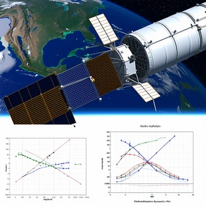 A Spacecraft With A Solar Panel On Its Side, Flying Through The Sky