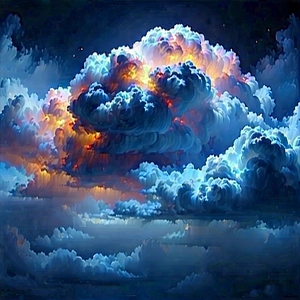 Cloud Computing Visualization With Large, Colorful