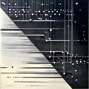 Tech Linocut Print: Close-up of sensor array