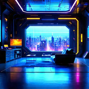 Futuristic Tech Startup Office With Image, There