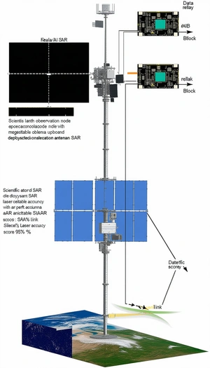 The Image Is A Diagram Showing The Different Parts Of A Satellite