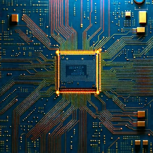 Circuit board with (digital:1.2) particles