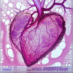 The Image Is A Close-up Of A Heart, Which Is Purple In Color