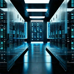 (futuristic:1.13) Server Room With Image, There