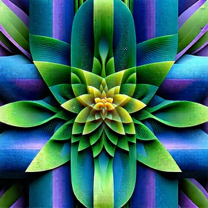 Abstract Geometric Design: Macro View Of Natural Pattern With Large, Colorful