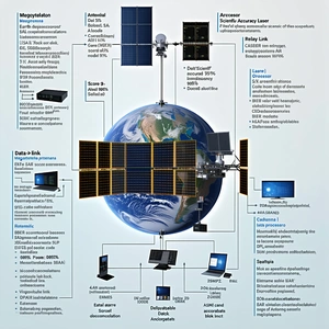 The Image Is A Diagram That Shows The Relationship Between A Satellite And A Computer