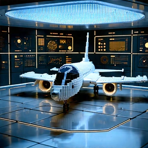 Aerospace Technology In Research Center With White Model