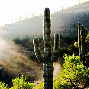 Nature Professional Photography: Cactus in misty environment