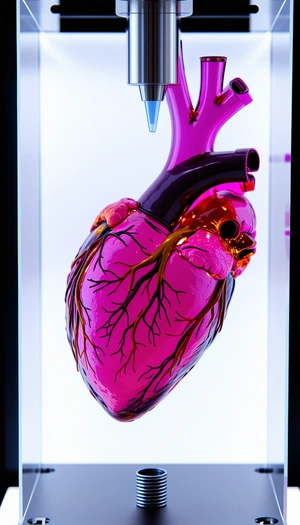 A Heart-shaped Glass Sculpture, Which Is Pink In Color