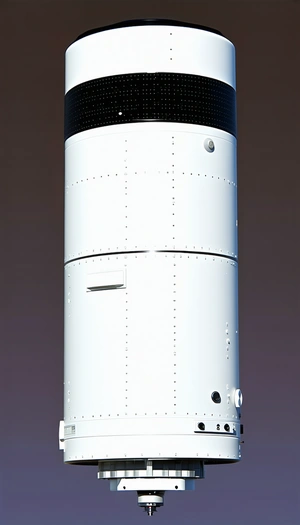A Large White Cylinder Is Shown In The Image