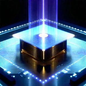 Quantum Computer With Holographic Projection With Large, Shiny,