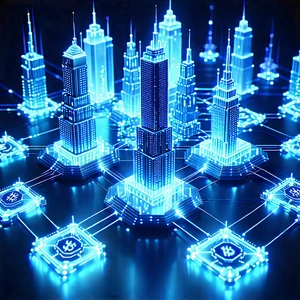 Blockchain Network Visualization With Image, There