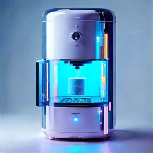 Innovative Smart Appliance Design With White Purple