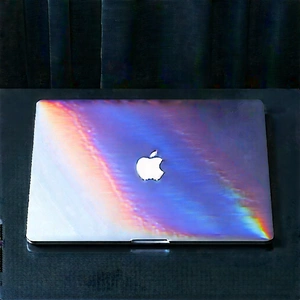 Laptop With Digital Artwork With Laptop Computer