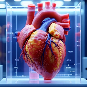 A Heart On Display, Likely In A Museum Or A Similar Setting