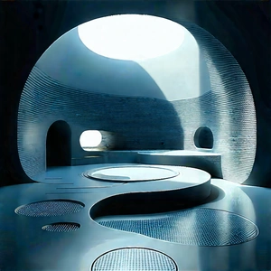 (futuristic:1.24) Research Laboratory With Image, There