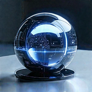 Educational Technology In Research Center With Blue Black