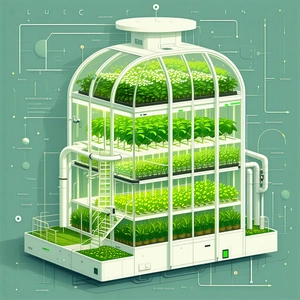 A Large, Multi-layered Greenhouse Filled With Various Plants