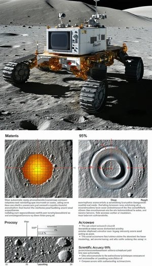 The Image Is A Poster That Features A Robotic Vehicle On The Moon