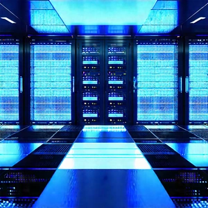 Futuristic Server Room With Image, There