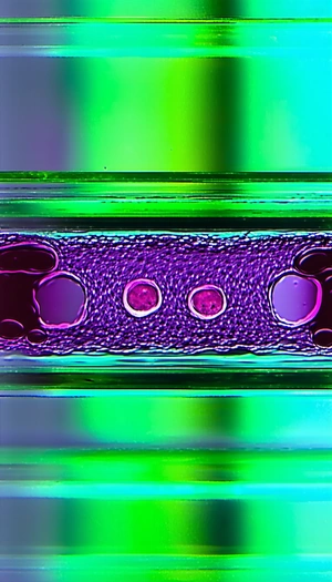 A Close-up Of A Purple Substance, Possibly A Piece Of Food Or A Biological Structure