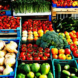 Urban Professional Photography: Urban farmers market scene